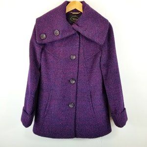1. Madison Limited Collection Purple Wool Coat